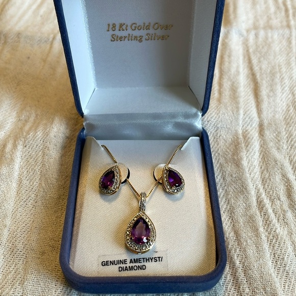 Jewelry - Amethyst and Diamond jewelry set